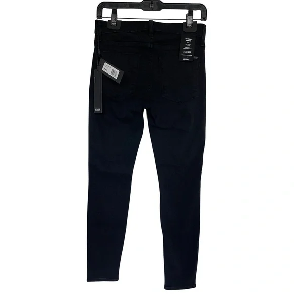 NWT Hudson Jeans Nico Mid-Rise Ankle Skinny Jeans Black 26x25